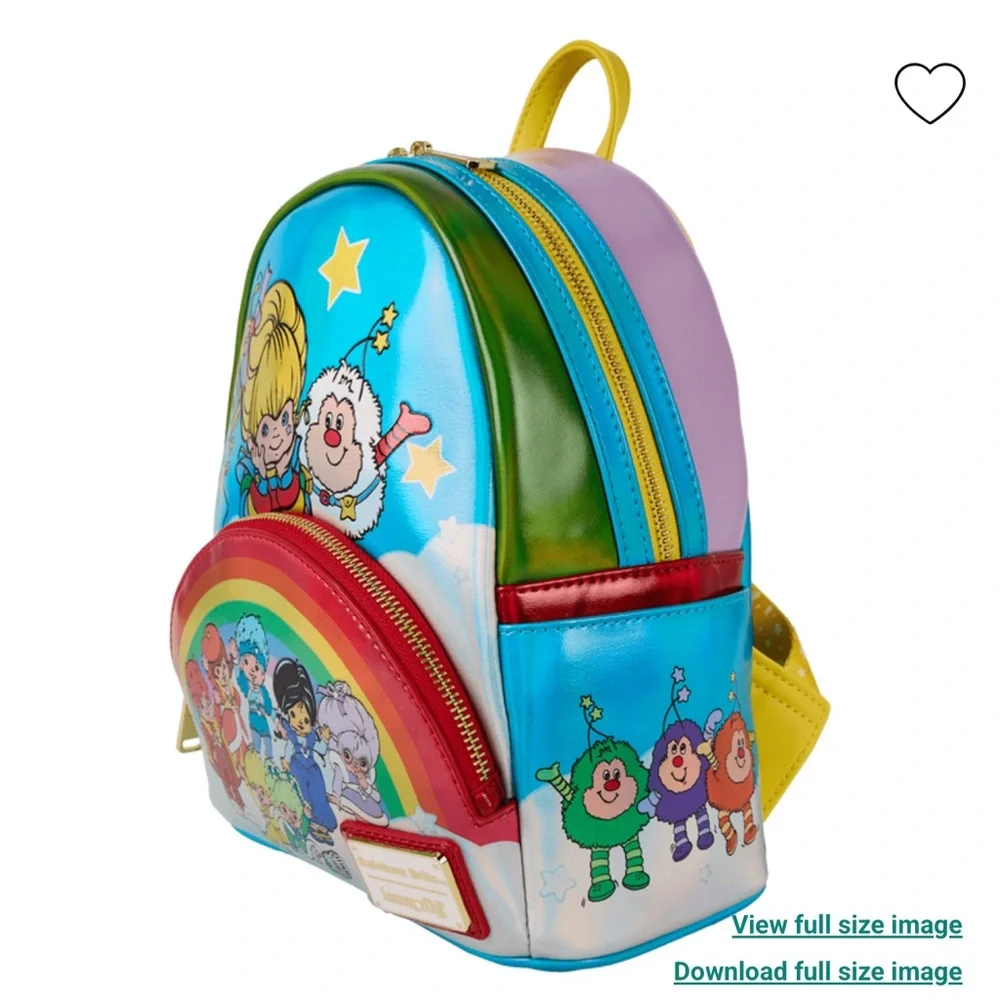 Loungefly Rainbow Brite Exclusive The Color Kids Light Up Mini Backpack & Wallet